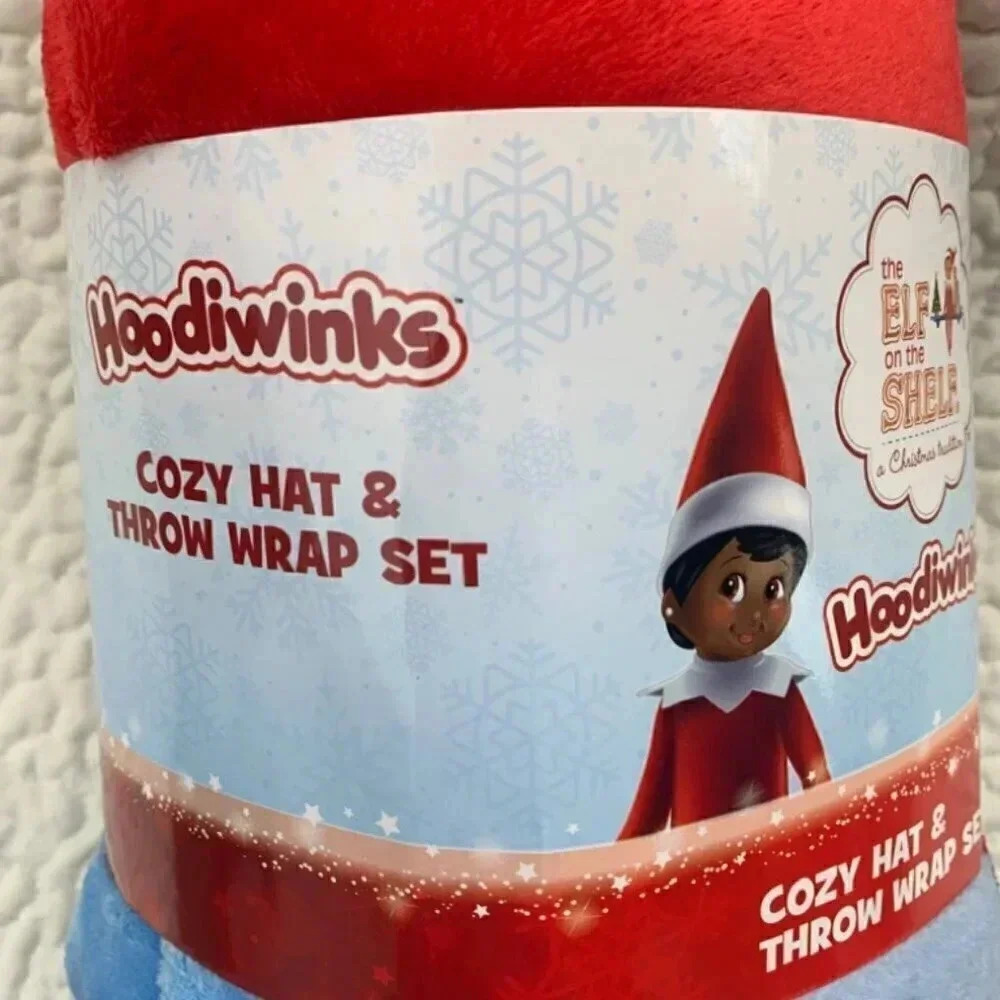 Elf on the Shelf Cozy Hat& Throw Wrap Set - Picture 7 of 7